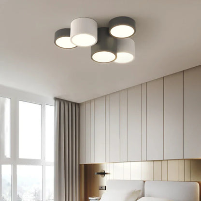 DecorBites™ Geometric Chandelier: Minimalist Modern Luxe Black White Bedroom Lamp