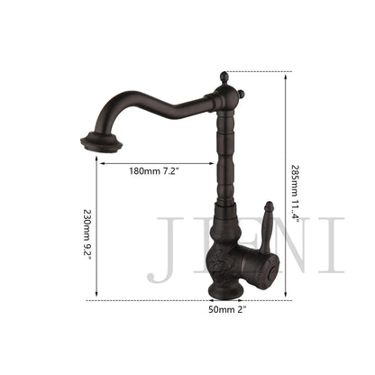 DecorBites™ Dual Handle Nickel Brush Bathroom Sink Tap Swivel Spray Mixer Faucet
