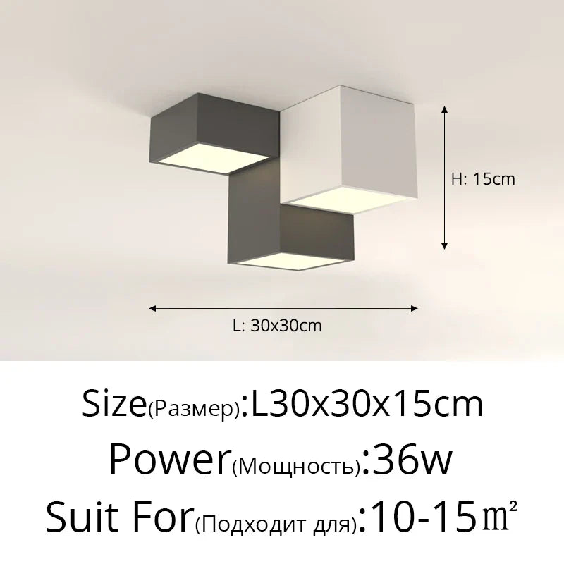 DecorBites™ Geometric Chandelier: Minimalist Modern Luxe Black White Bedroom Lamp