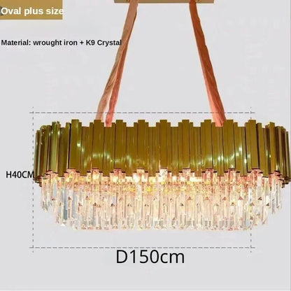 DecorBites™ Crystal Art LED Ceiling Chandelier: Luxury Living Room Round Lamp