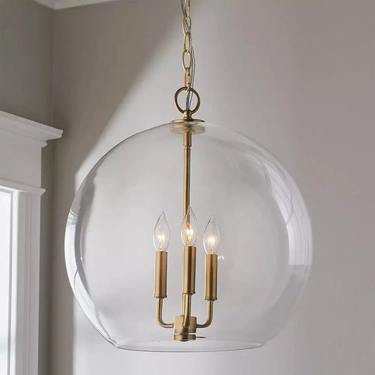 DecorBites™ Glass Ball LED Chandelier for Modern Restaurant & Bar Decor