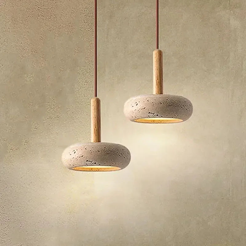 DecorBites™ Pendant Lamps Circular Yellow Stone
