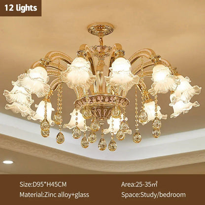 DecorBites™ Crystal Ceiling Chandelier for Modern Luxury Living Room & Hotel Lobby