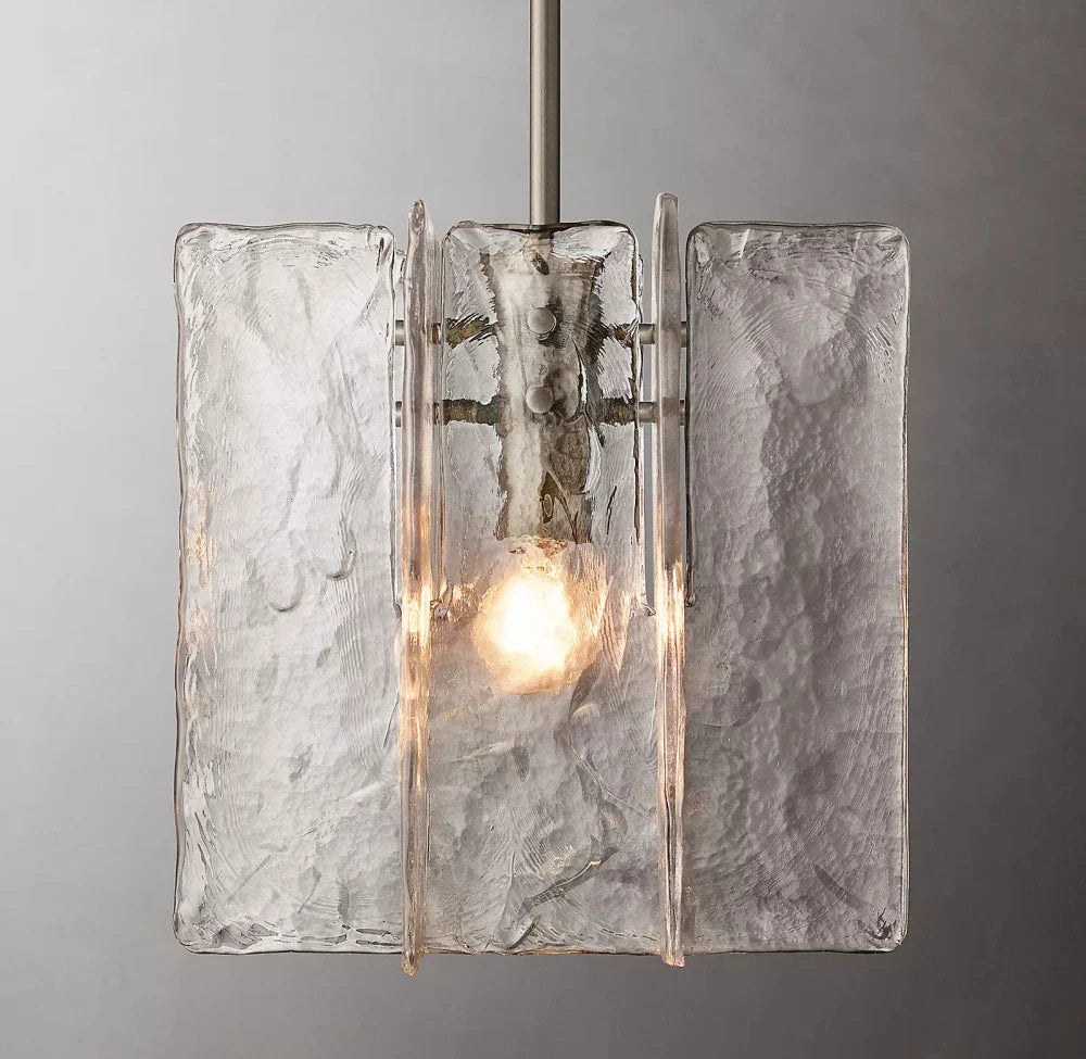 DecorBites™ Glass Lattice Pendant Lights: Stylish LED Chandeliers for Home Decor