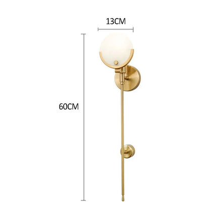 DecorBites™ Gold Marble Wall Lights: Modern LED Sconce for Living Room Bedroom Decor