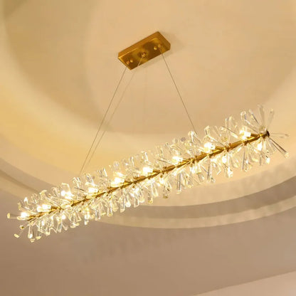 DecorBites™ Crystal LED Chandelier for Home Decor – Modern Hanging Lamp