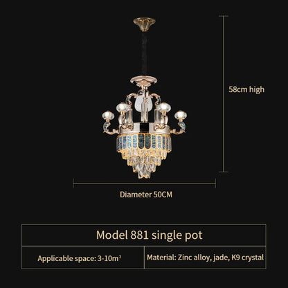 DecorBites™ Crystal Candle Chandelier: Modern European Living Room Lighting