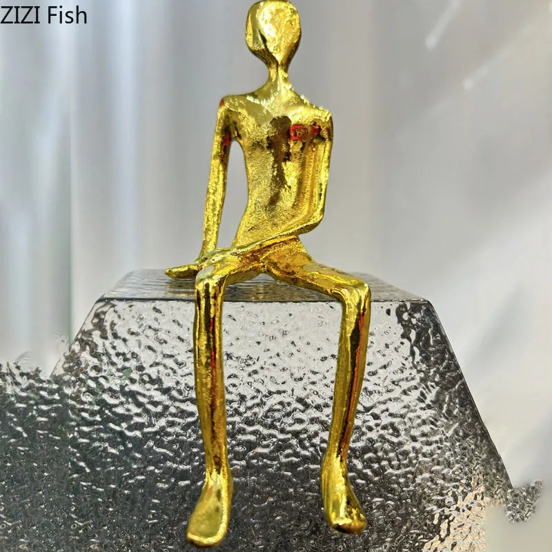 Gold Metal Desk Sculpture