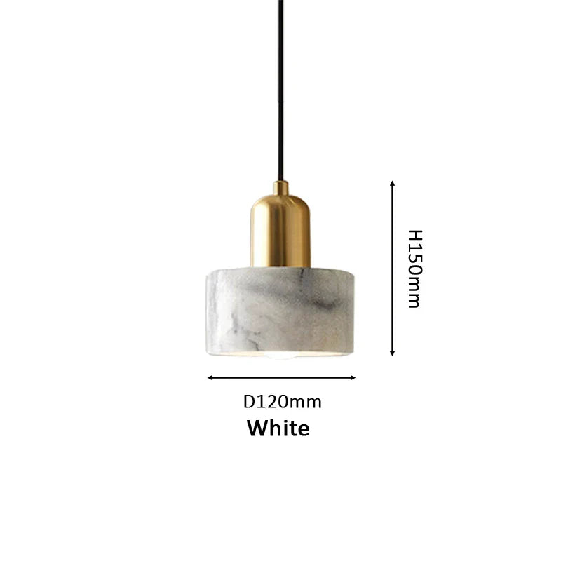 DecorBites™ Green Marble Pendant Light: Luxury Hanging Lamp for Dining Room, Bedside, Hotel.