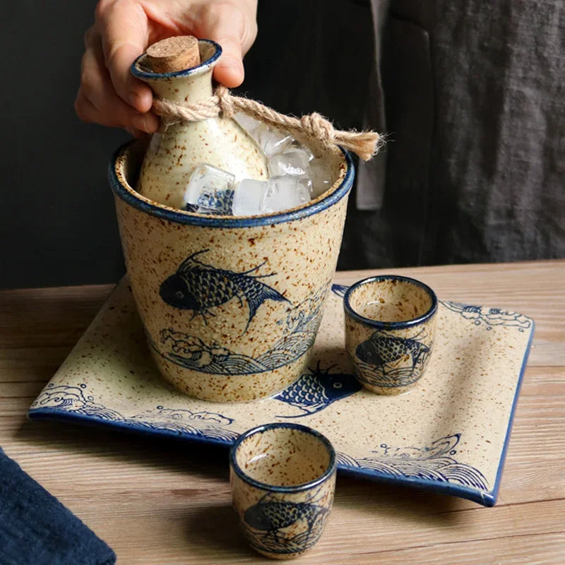Ceramic Sake Pot Set