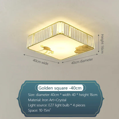 DecorBites™ Crystal Round Ceiling Light - Modern Warm Bedroom Atmosphere