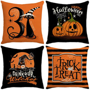 Pumpkin Witch Print Pillowcase