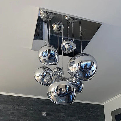 DecorBites™ Glass Lava LED Pendant Ceiling Lamp for Living Room Bedroom Loft Chandelier