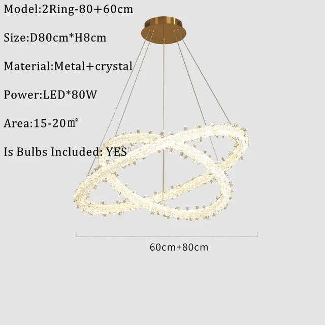 Crystal Round Chandelier Light