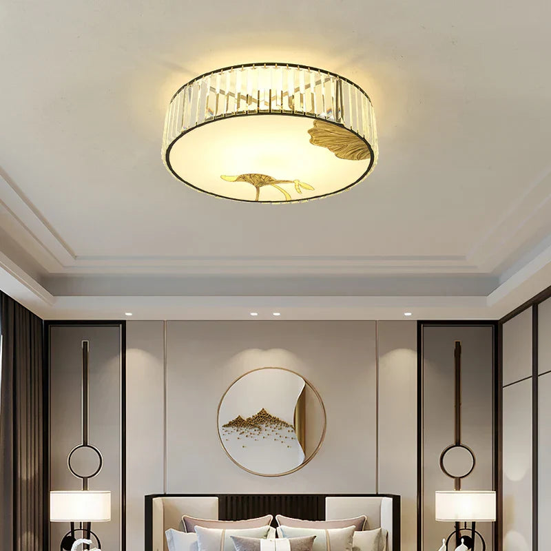 DecorBites™ Crystal Chinese Style Ceiling Light for Living Room and Bedroom
