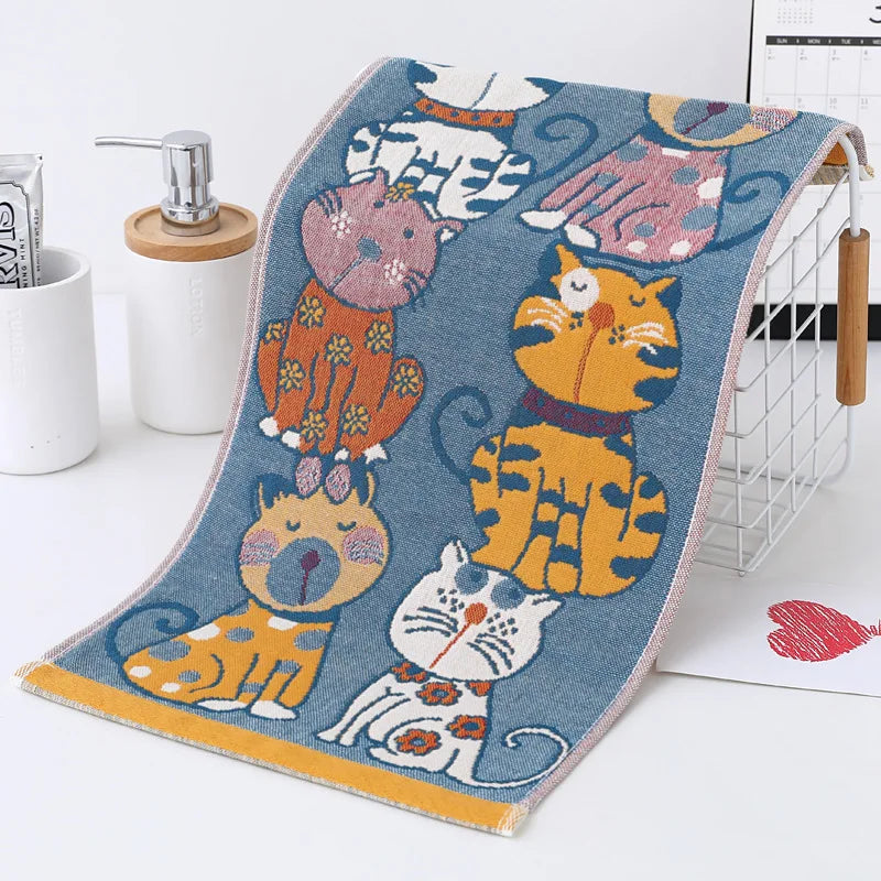 Cotton Cartoon Hand Towels