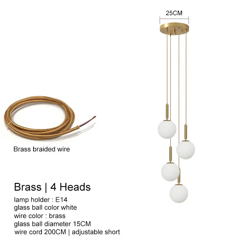 LED Chandelier Glass Dining Room