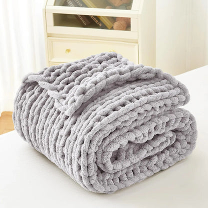 DecorBites™ Cozy Autumn Fleece Blanket | Double-Sided Warm Flannel | Durable & Soft