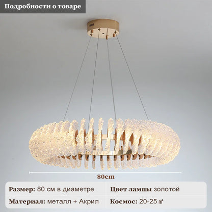 DecorBites™ Coral Flower Crystal Chandelier: Modern Luxury LED Pendant Lighting for Home