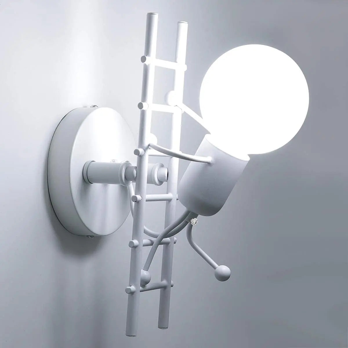 DecorBites™ Little Man LED Wall Light: Modern, Simple, Creative Design for Children's Bedroom