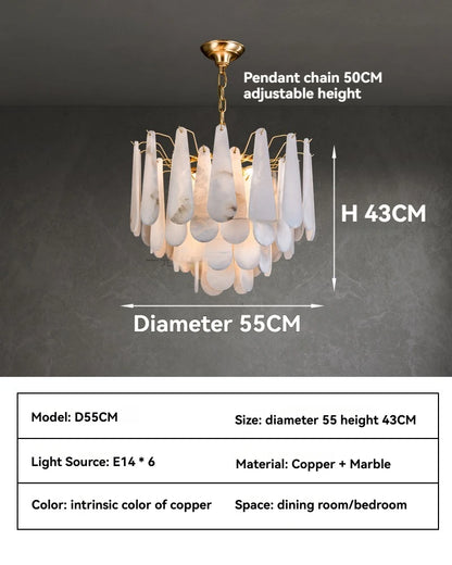 DecorBites™ Marble Pendant Light Modern Chandelier