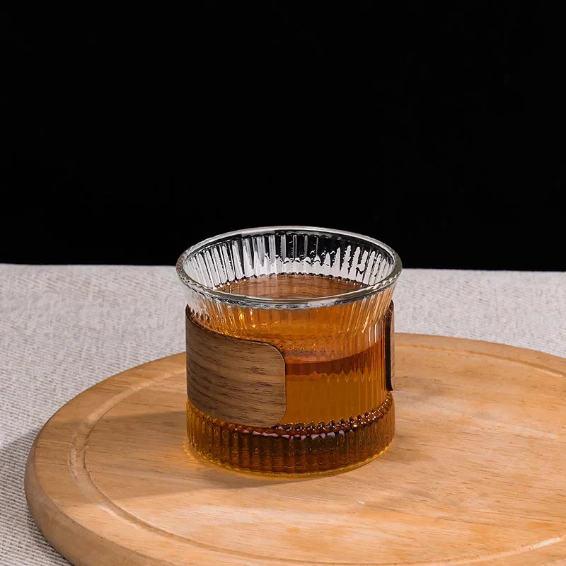 Glass Walnut Tea Cup Set 300ml Set Of 6