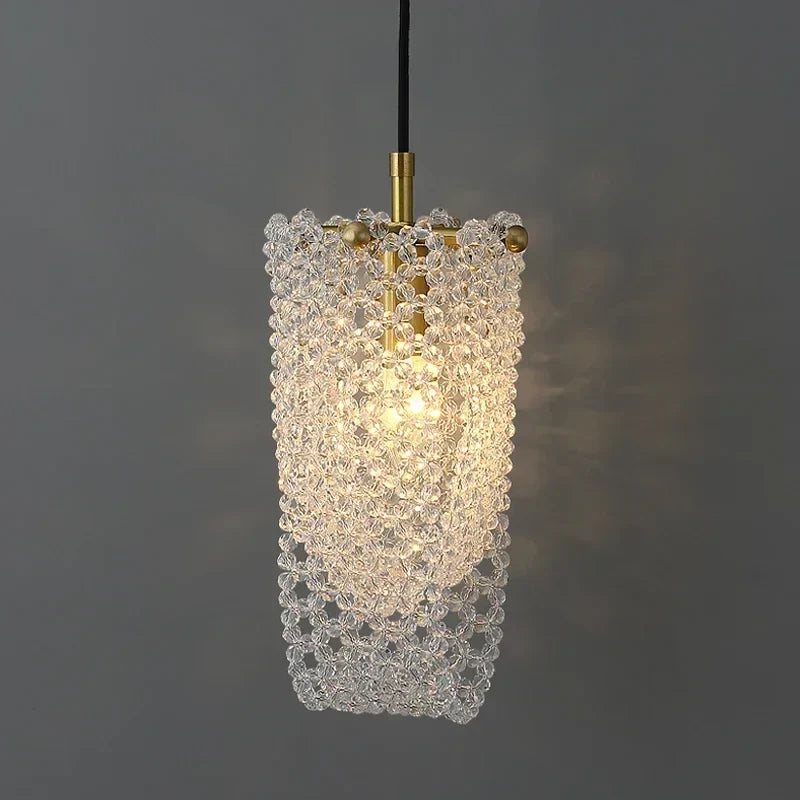 DecorBites™ Crystal Tassel Bedside Pendant Lamp: Luxury Bedroom & Restaurant Lighting
