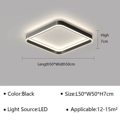 DecorBites™ Geometric LED Ceiling Lamp Chandelier for Living Dining Room Study Bedroom Aisle Balcony