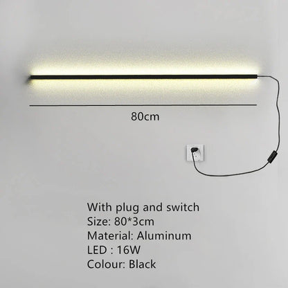 DecorBites™ LED Wall Lights Dimming Switch Black Gold White Metal Sconces Bedroom Aisle Lamp