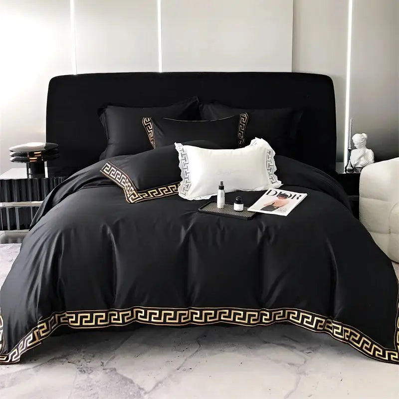 Gold Embroidery Duvet Set