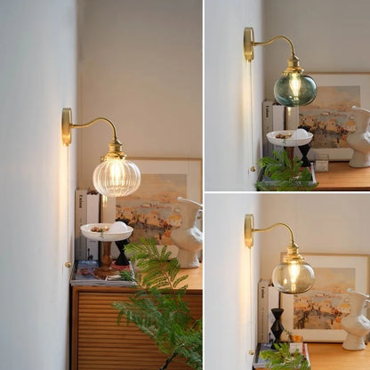 DecorBites™ Green Class Ball LED Wall Light with Copper Socket for Bedroom Living Dining Room