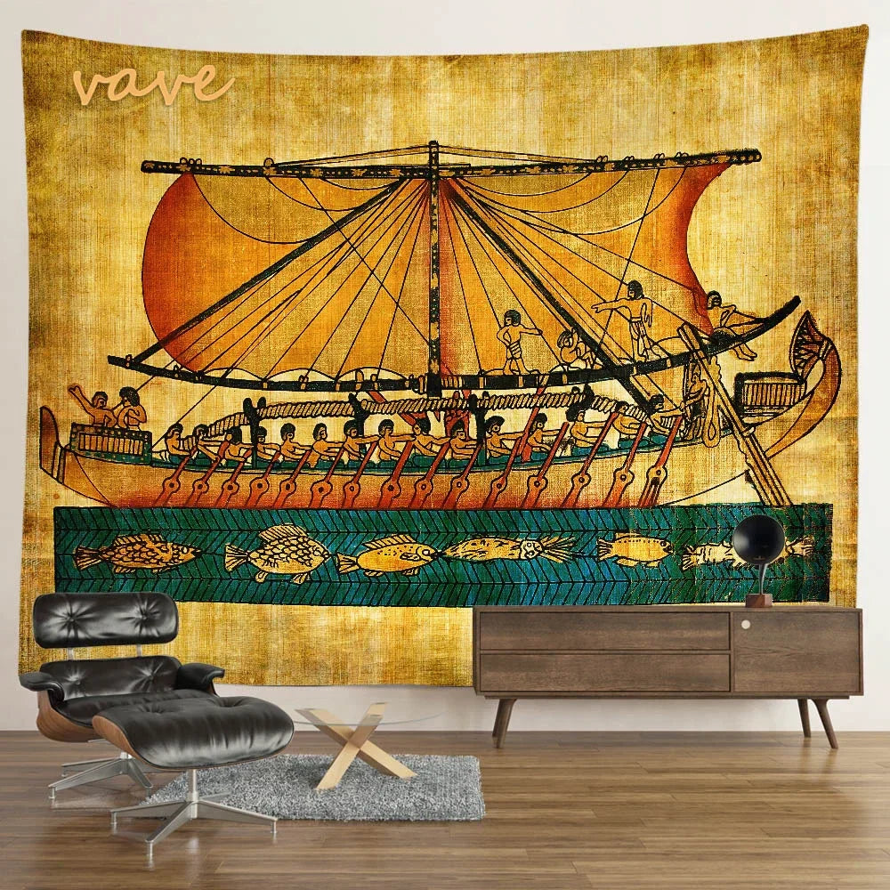 DecorBites™ Egyptian Mandala Tapestry Wall Hanging for Bohemian Hippie Room Decor