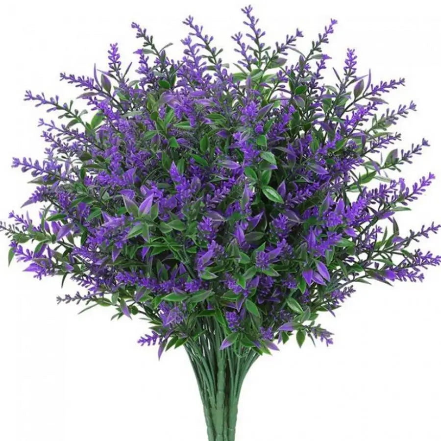 Lavender Plastic Grass Bouquet