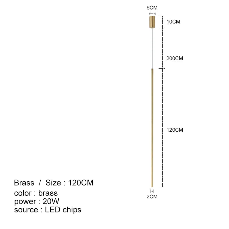 Nordic LED Line Chandelier