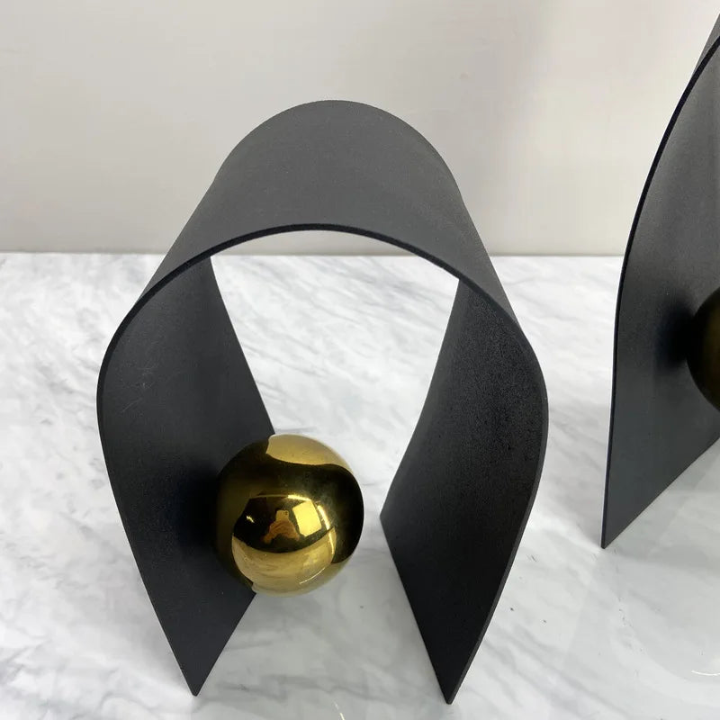 Gold Metal Geometric Sculpture