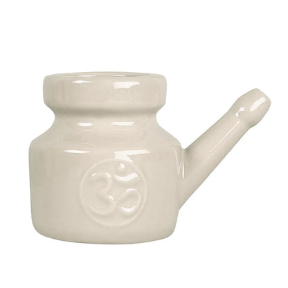 350Ml Ceramic Neti Pot Nose Cleaning Pot Durable Leakproof Spout Pot For Nasal Rinsing Nose Washing Men Women