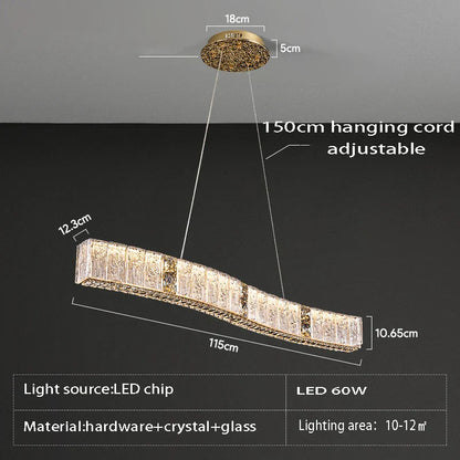 DecorBites™ Crystal Glass Chandelier: Big Round Luxury LED Ceiling Hanging Lamps for Home Decor.