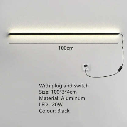 DecorBites™ LED Wall Lights Dimming Switch Black Gold White Metal Sconces Bedroom Aisle Lamp