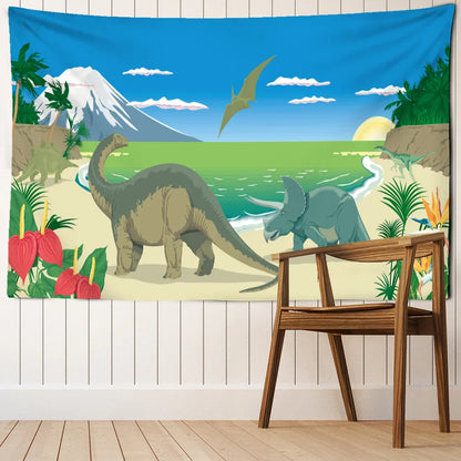 DecorBites™ Dinosaur Tapestry Wall Hanging for Boy Room Decor