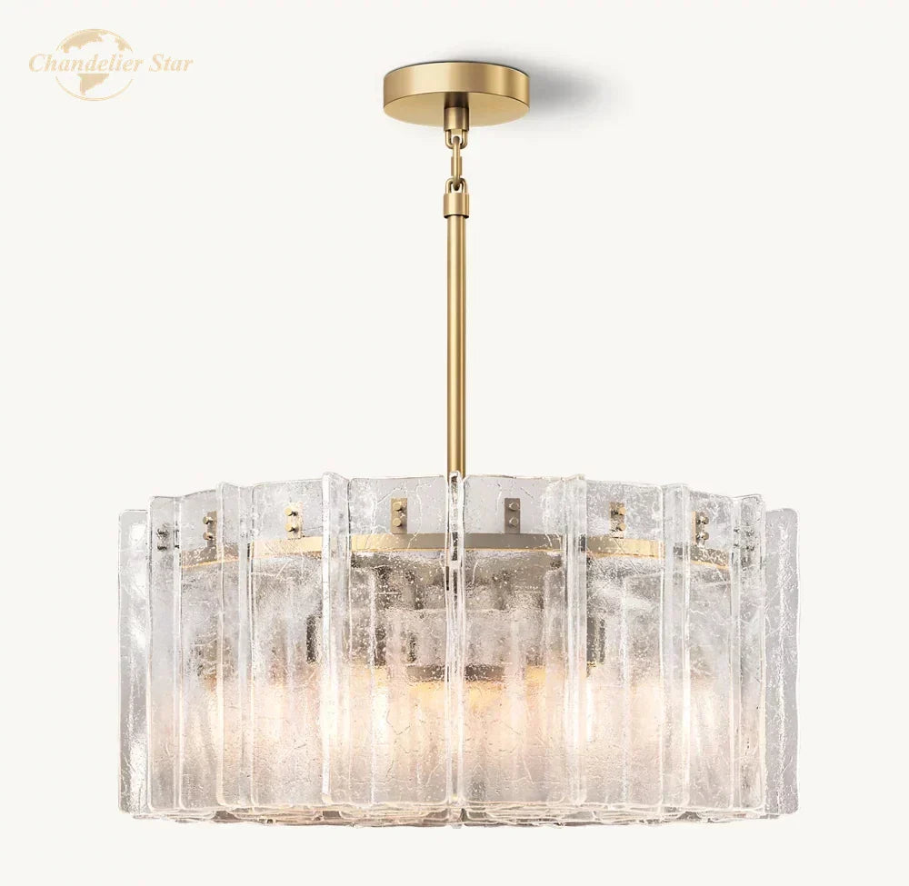 Glass Lattice LED Chandelier