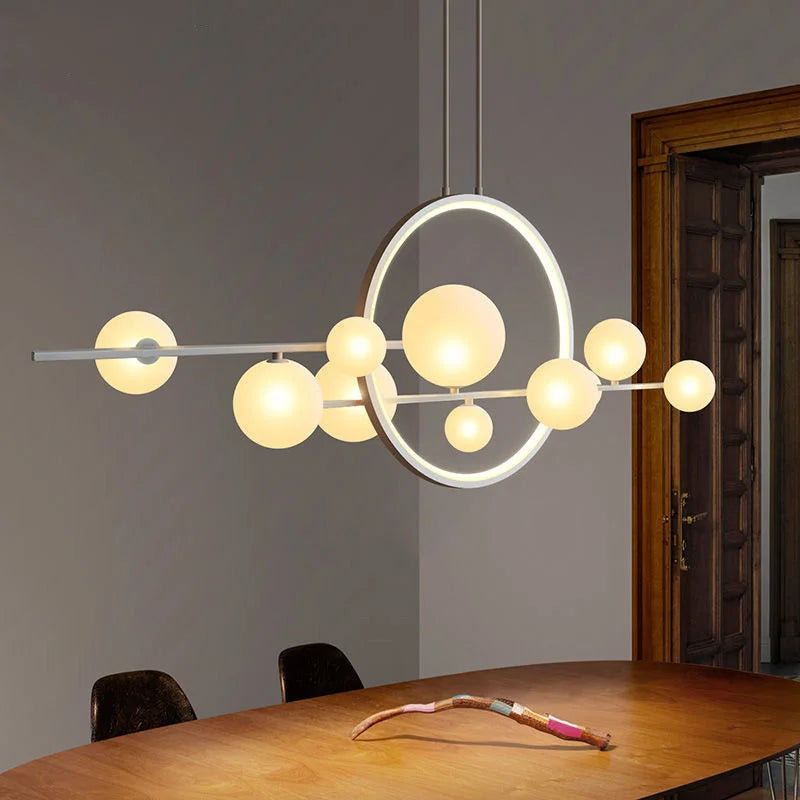 DecorBites™ Glass Bubble LED Ceiling Chandelier for Dining Room and Cloths Store
