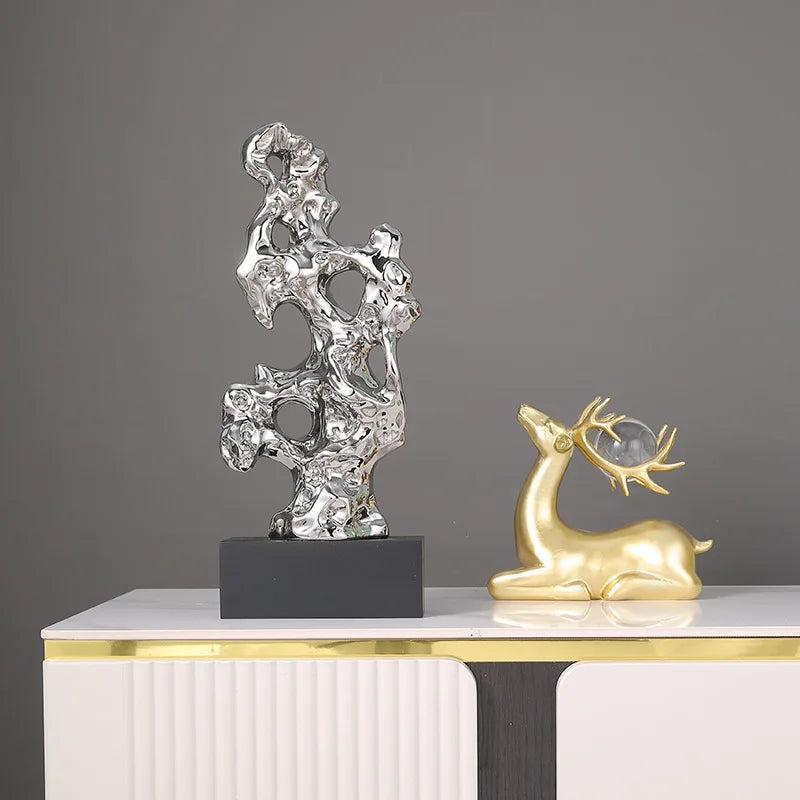 Gold Coral Stone Sculpture