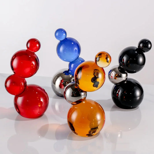 DecorBites™ Crystal Bubble Decor Spheres Spliced Glass Ball Figurines Home Decor Accessories