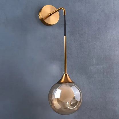 DecorBites™ Glass Ball Gold LED Wall Sconce Modern Nordic Indoor Lamp Fixture