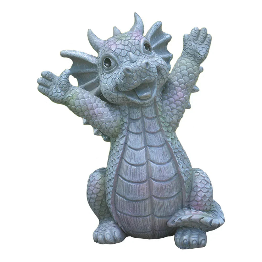 DecorBites™ Dino Garden Sculpture - Fun Dinosaur Decor for Yard, Wall & Windows