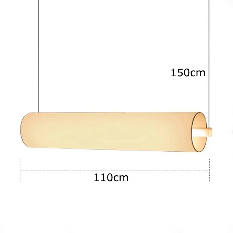 White Minimalist LED Chandelier B 160cm Design