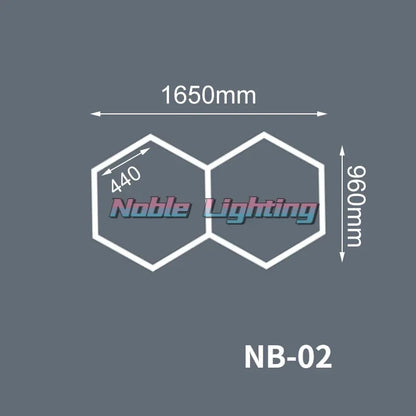 DecorBites™ Hexagon LED Ceiling Light for Barbershop and Garage Hair Salon