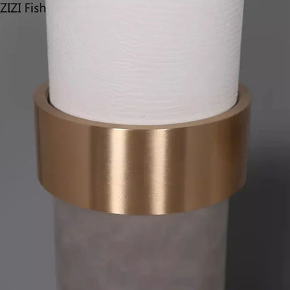 DecorBites™ Gold Cylinder Vase Leather Desk Decor Artificial Flower Arrangement