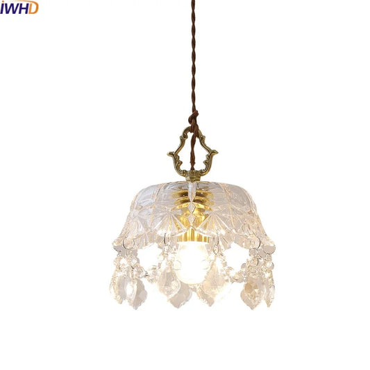 DecorBites™ Crystal Glass LED Pendant Lamp - Modern Luxury Hanging Light Fixtures