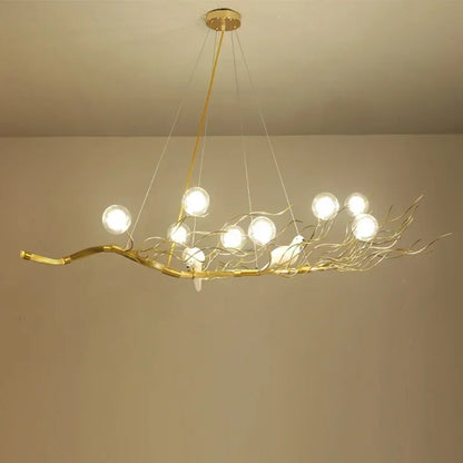 DecorBites™ Iron Branch LED Pendant Chandelier: Nordic Dining Room Lighting Fixture